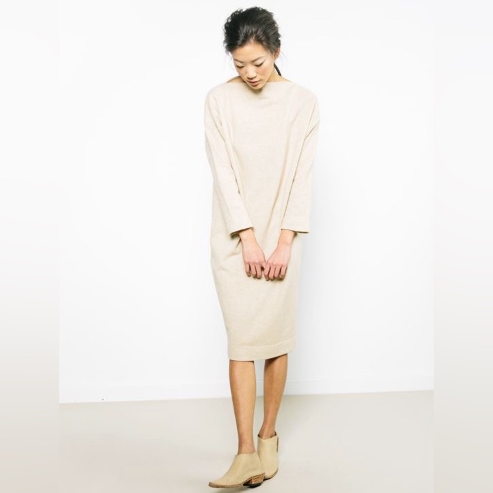 Elizabeth Suzann Eva Boatneck Wool Dress Medium